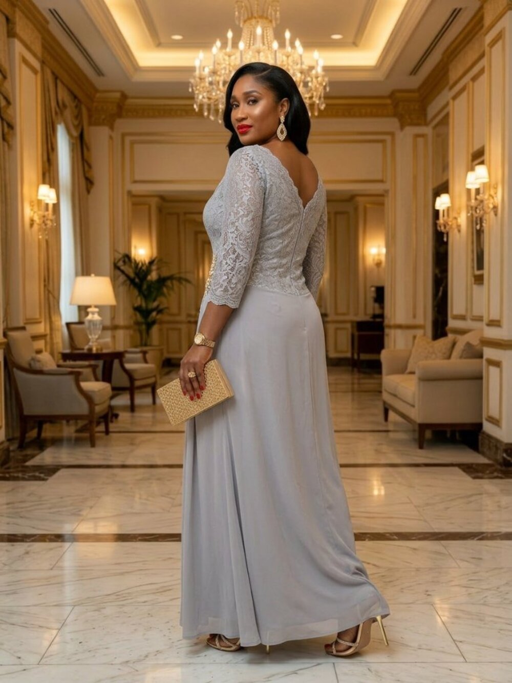 Silver Grey Dress - Picture 2 of 3